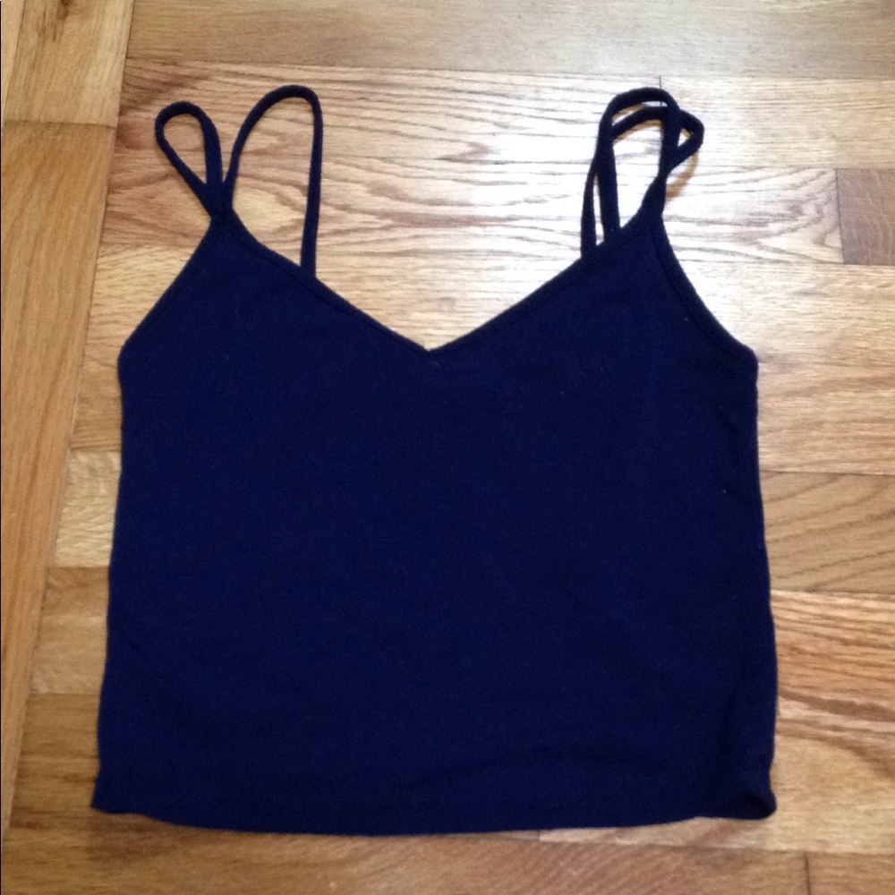 Navy blue cropped tank top